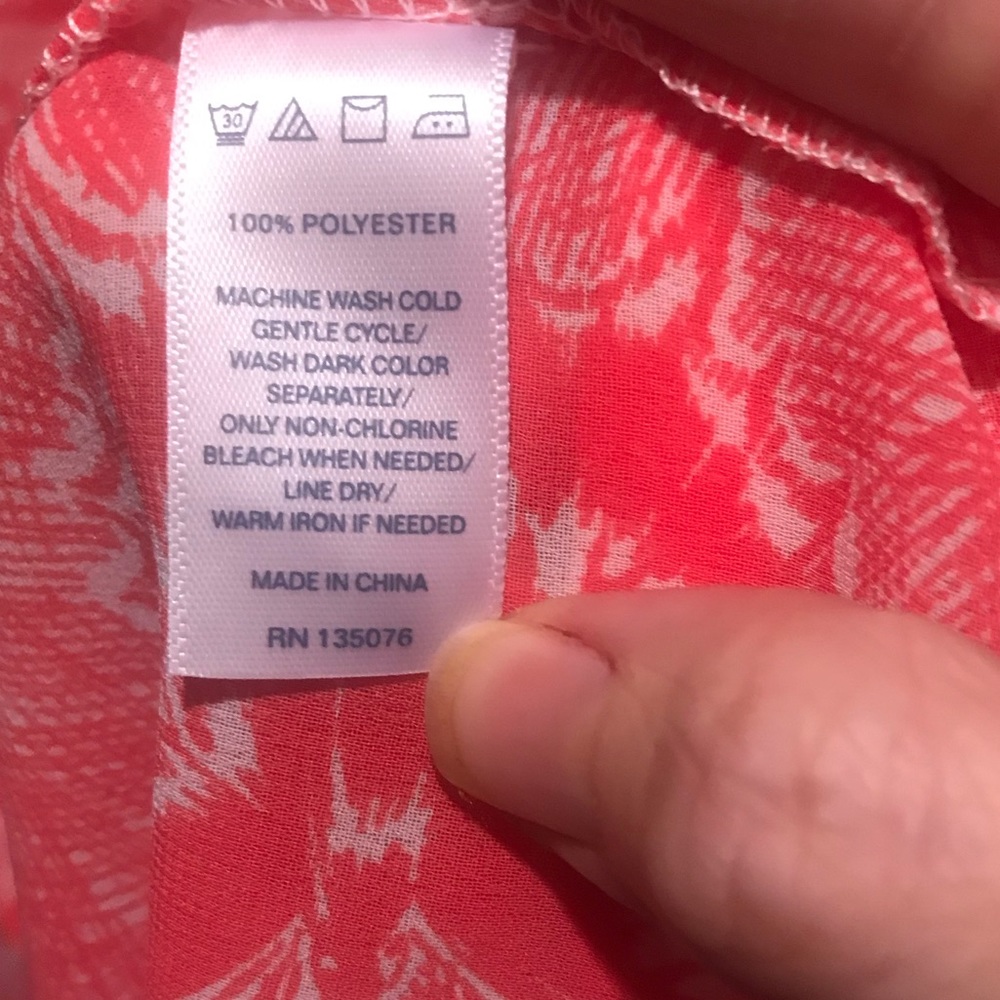 Dress pink white sheer butterfly tunic - Picture 7 of 7